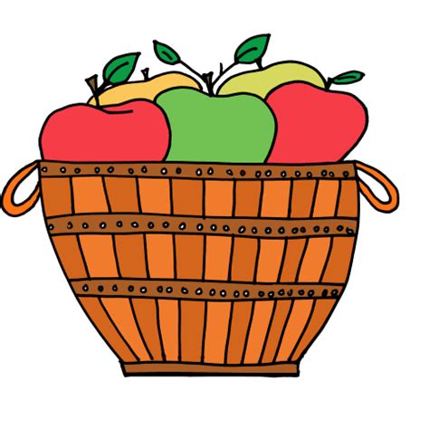 Apple Basket Cliparts - Add a Touch of Charm to Your Design Projects