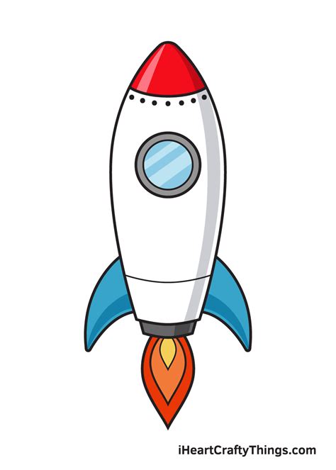 Rocket Drawing - How To Draw A Rocket Step By Step