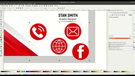 Inkscape | Simple Business Card Design (Speed Art) - YouTube