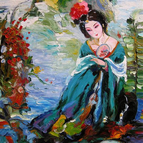 palette knife oil painting a woman of Chinese opera Painting by Enxu ...