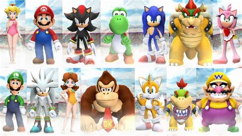 Mario Sonic Olympic Games Characters