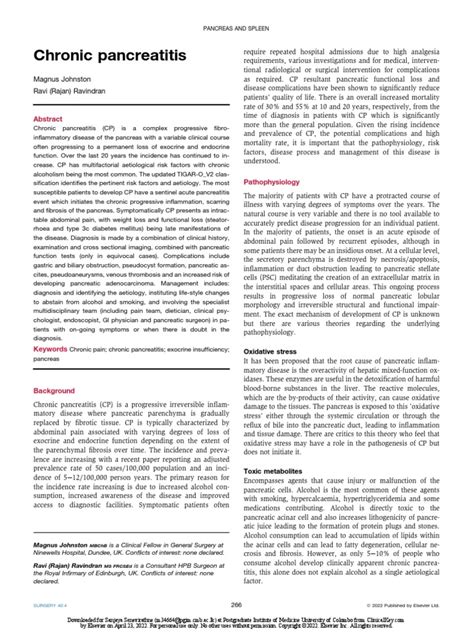 Chronic Pancreatitis | PDF | Pancreas | Pancreatic Cancer