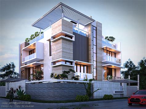 MODERN TWO FAMILY HOUSE - by Cepy Sychev - #90 - Sketchuptexture Free ...