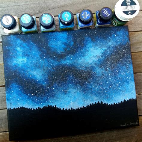 Blue Galaxy Painting #2 by annikas-drawings on DeviantArt