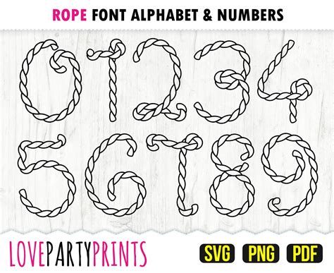 ROPE FONT SVG Png Pdf Rope Font Clipart Rodeo Font - Etsy Australia