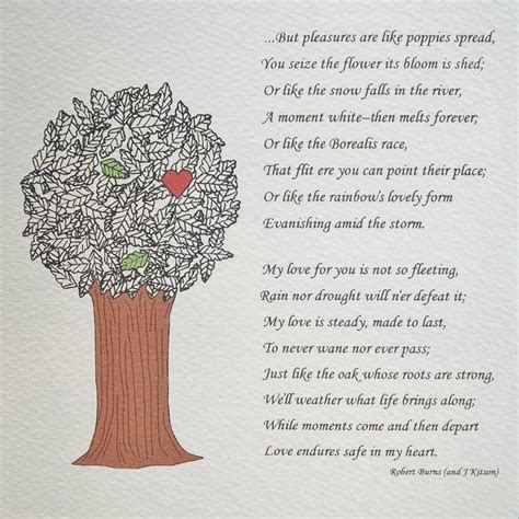 A5 Illustrated love poem print - Robert Burns | Love poems, Robert ...