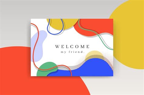 Free Vector | Welcome card template