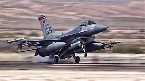 F-16 Fighter Jets Preflight + Takeoff/Landing At Nellis... | Doovi