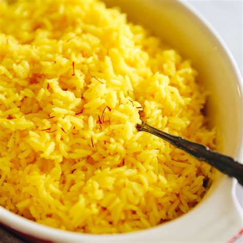 Yellow Saffron Rice Recipe - The Healthy Maven