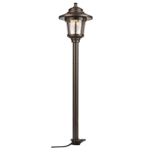 Hampton Bay Low-Voltage Integrated LED Oil-Rubbed Bronze Outdoor Path ...