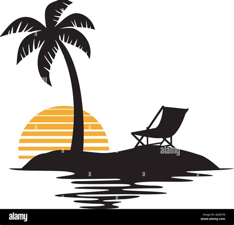 Palm Tree Sunset (Tropical Island Sunset, Summer Design, Beach ...