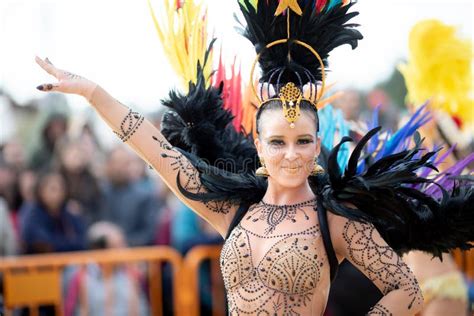 Carnaval De Ovar, Portugal. Desfile De Cor E Alegria Editorial Image ...