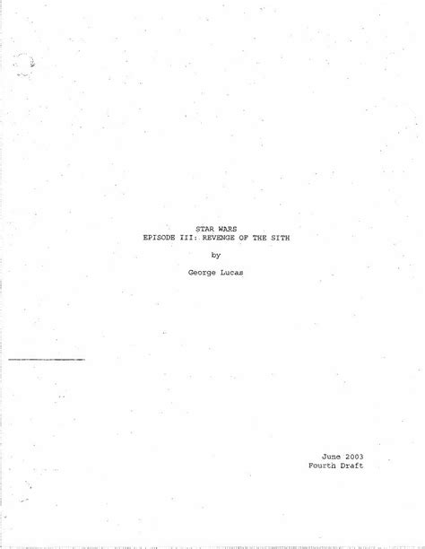 (PDF) Star Wars: Episode III - Revenge of the Sith Script (PDF ...