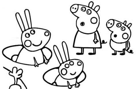 Peppa Pig Rebecca Rabbit Coloring Pages Coloring Pages