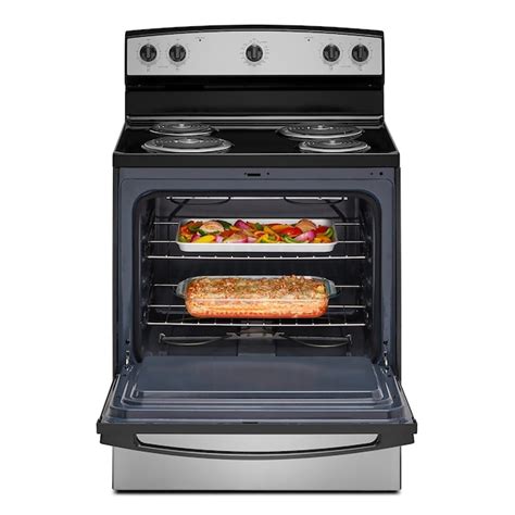 Amana 30-in 4 Burners 4.8-cu ft Freestanding Electric Range (Stainless ...