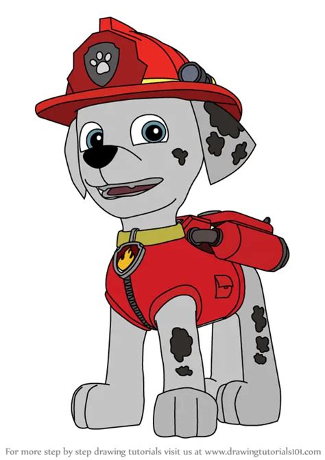 Paw Patrol Marshall Drawing