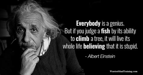 "Everybody is a genius. But if you judge a fish by its ability to climb ...