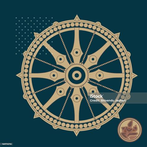 Konark Wheel Sun Temple Odisha Icon Stock Illustration - Download Image ...