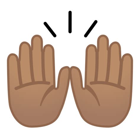 🙌🏽 Raising Hands Emoji with Medium Skin Tone Meaning and Pictures