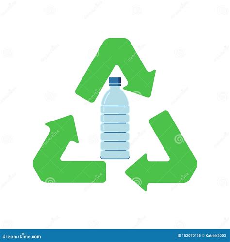 Sign Recycling Plastic Bottles. Flat Style Icon Stock Vector ...