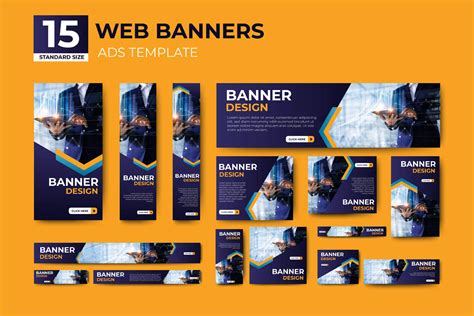 Website Banner Ads Template Design Graphic by primadona · Creative Fabrica