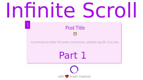 Html, css, javascript Infinite scroll. Part 1. - YouTube