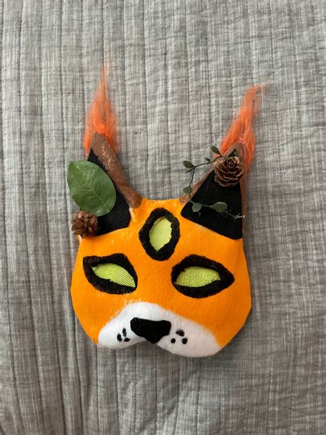 3 Eyed Red Fox Therian Mask - Etsy