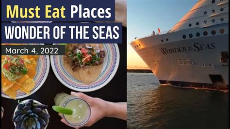 Wonder of the seas (Restaurants & Dining) - YouTube