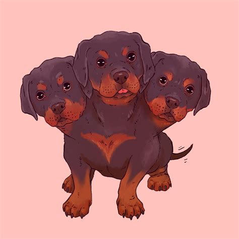 Baby Cerberus by emilycottonbird : r/DogsPlayingDnD