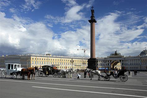 Palace Square and the Alexander Column in St. Petersburg, Russia