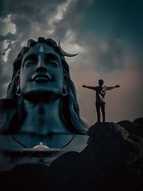 Download Mahadev Full Hd Sculpture With Man Wallpaper | Wallpapers.com