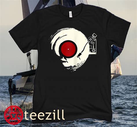 Vintage Vinyl Record Player Sketch Drawing Gift Shirt - teezill