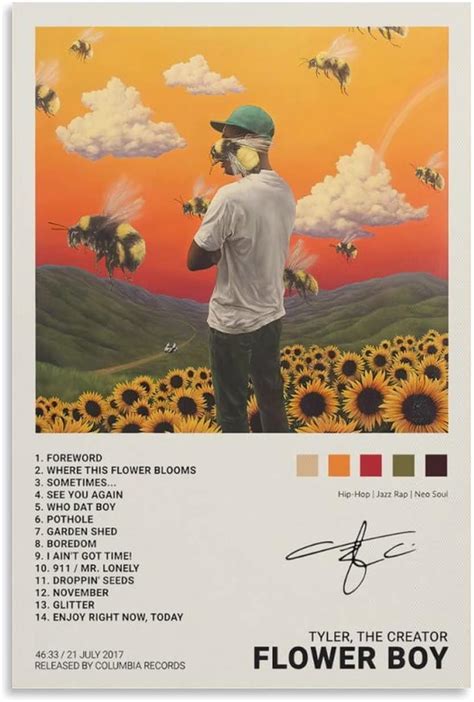 Tyler, The Creator - Flower BOY, Album Cover Canvas Poster Bedroom ...