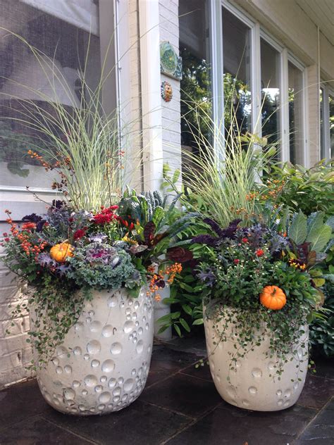 Pin by Bridget Schroeder on Fall Containers | Fall planters, Large ...