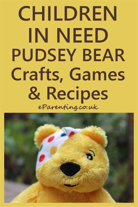 Children In Need Pudsey Bear Activities For Kids 2024