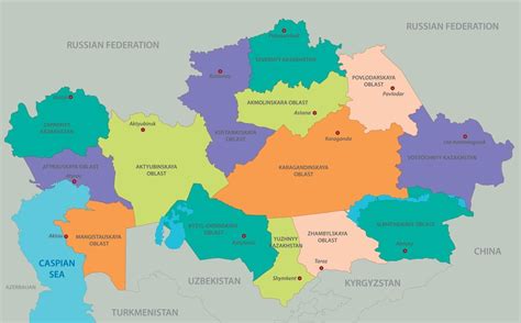 Kazakhstan Map Vector Art, Icons, and Graphics for Free Download