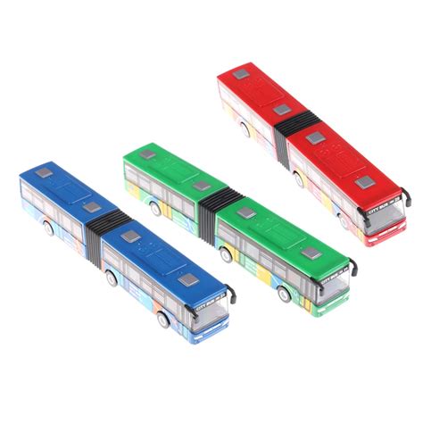 1pc durable colorful Alloy Tourist Bus Model Two Door City Bus Toys for ...