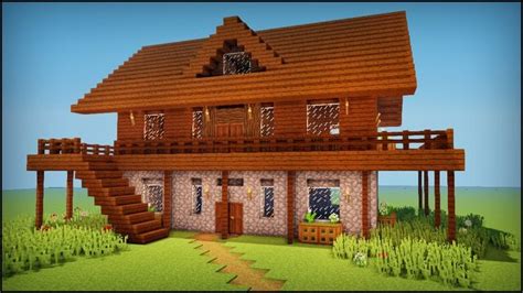 Minecraft: Build a Dark Oak Wooden House