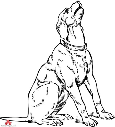 Dog Sitting Side View Drawing Use them in commercial designs under ...