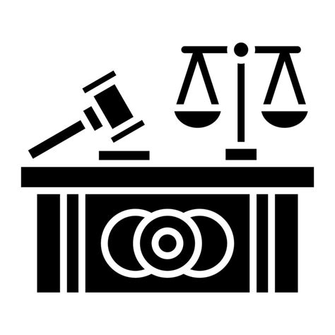 Courtroom Glyph Icon 15376036 Vector Art at Vecteezy