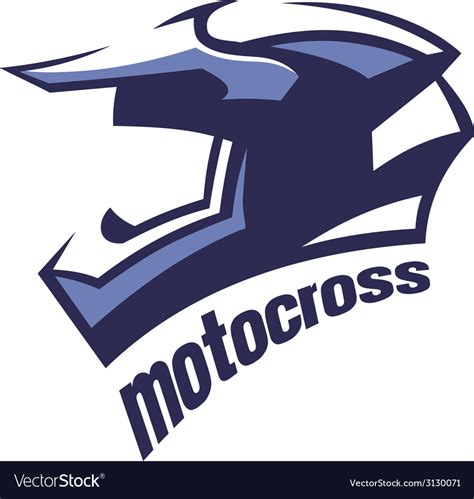 Motocross helmet Royalty Free Vector Image - VectorStock