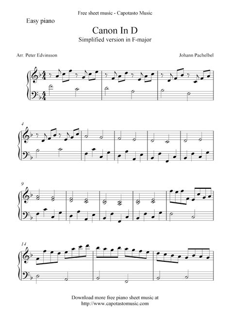 Free Printable Piano Music Sheets