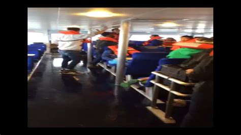 Passengers In Panic After Massive Wave Hits Ferry