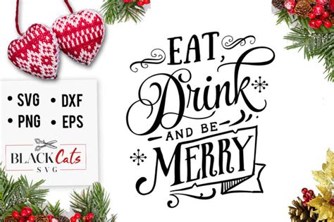 Eat Drink and be Merry SVG – BlackCatsSVG