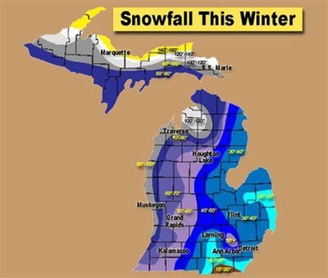 Michigan's amazing snowfall this year ranges from under 20 inches to ...