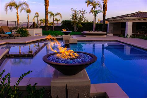 Outdoor-{Fire Glass} Fire Bowl-Pool Feature | Fire pit, Patio heater ...