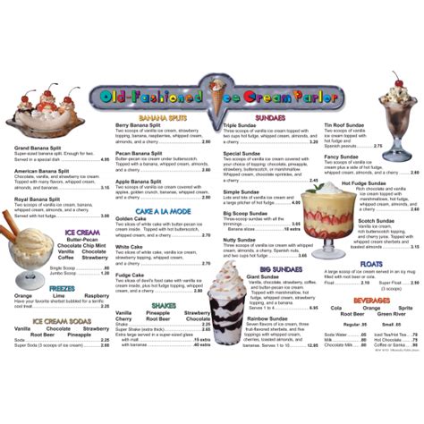 Menu Math: Old-Fashioned Ice Cream Parlor (6 Extra Menus)