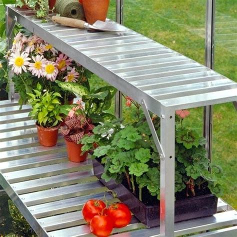 Aluminum Greenhouse Bench by Halls | Planet Natural