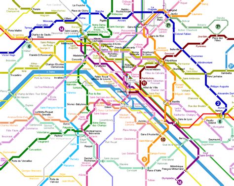 Paris Metro Bus Map