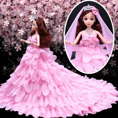 2017 International Children's Day 30cm 3D Pink Princess Doll Dress Up ...